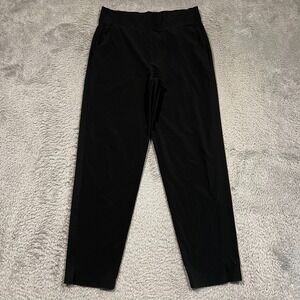 Athleta Pull On Pants Black Elastic Waist Zip Pockets‎ Women's 6 30x27